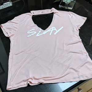 SLAY choker tee- L